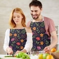 thumbnail image 3 of Pioneer Flower Floral Print Pattern Apron for Women and Men, Cotton Linen Waterproof with Pockets, Adjustable, 33x27 Inch for Kitchen, Gardening, BBQ, Salon, 3 of 6