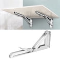 thumbnail image 3 of Stainless Steel K Type Triangular Folding Bracket Home Movable Storage Rack Bracket Support, 3 of 9