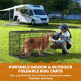 thumbnail image 6 of Yaheetech 42.1'' Foldable Metal Wire Pet Kennel Dog Crate with Divider and Pull-out Tray, Black, 6 of 11