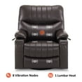thumbnail image 5 of MCombo Power Recliner, Electric Swivel Glider Rocker Recliner Chair for Nursery with Vibration and Heat, USB Ports, Cup Holders and Pockets, Faux Leather 7785, 5 of 6