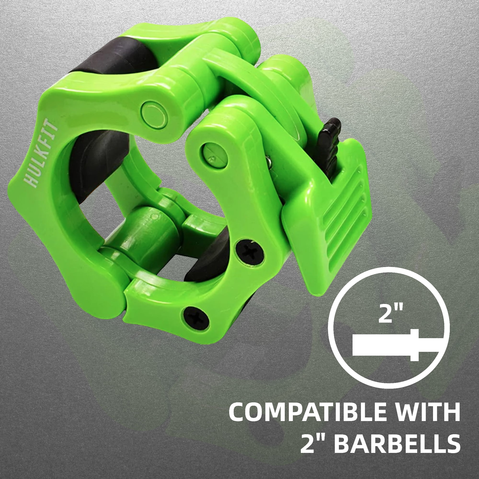 FlexWave Fitness Heavy-Duty Nylon Olympic Barbell Clamps – Quick Release Locking Collars for 2” Barbells, Set of 2