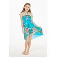 thumbnail image 3 of Girl Hawaiian Halter Dress in Pretty Tropical Turquoise Size 14, 3 of 5