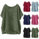 thumbnail image 1 of Top de encaje color crema,Blusa de mujer con cuello redondo y manga 3/4, corte holgado informal, mezcla de poliéster y elastano, ideal para uso diario en casa, sopatenor, 1 of 7