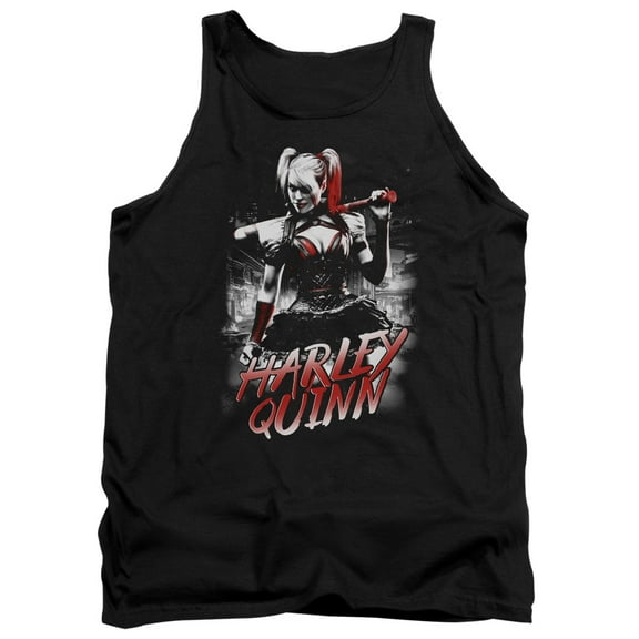 Batman Arkham Knight Quinn City Adult Tank Top Black