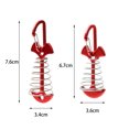 thumbnail image 3 of YAOMOBB Deck Pegs 5 Piece D Buckle Design Fishbone Tent Pegs Quick Release Windproof Compact Size with Spring for Tent Stakes Wind Rope Deck Pegs, 3 of 6
