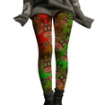 thumbnail image 6 of Christmas Leggings for Women Elastic High Waist Slim Fit Festive Print Thermal Leggings Workout Yoga Pants, 6 of 7