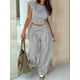 thumbnail image 5 of Conjuntos de 2 Piezas para Mujer,Conjuntos de Estar por Casa,Camisetas Sin Mangas con Mangas ,Pantalones de Pierna ,Conjuntos de Chándal,Conjuntos A Juego. Gris Plata XL, 5 of 9