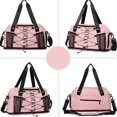 thumbnail image 3 of Letter Print Fitness Bag Large Capacity Gym Bag Travel Bag Weekender Bag, 3 of 20