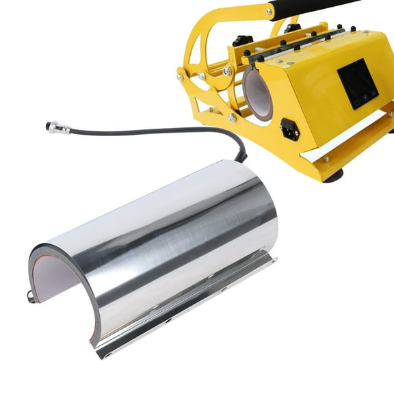 Modern 20oz Attachment Heating Mug Cup for Heat Press Machine Transfer Sublimation Silver 2.6*9.84in