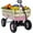 Pink, variant on Kumix Wagon Cart for Kids, Heavy Duty Utility Wagon with 10'' Air Tires, Removable Sides, 330LBS Capacity for 2 Kids, All-Terrain Pulling Beach Cart, Garden Wagon Cart, Blue