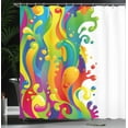 thumbnail image 4 of Ambesonne Psychedelic Shower Curtain, Rainbow Splash, 69"Wx84"L, Multicolor, 4 of 5