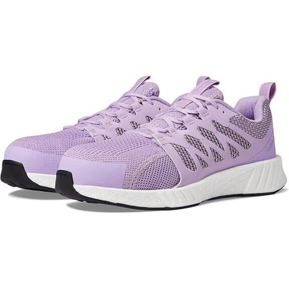 Reebok Work Fusion Flexweave RB340 Women US 10 Lilac Composite Toe Shoes KHD1265
