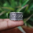 thumbnail image 5 of Wide Band Silver Ring, Filigree Silver Ring, Oxidized Silver Ring,925 Sterling Silver Ring, Thumb Ring, Statement Ring, Men's Signet Jewelry, 5 of 5