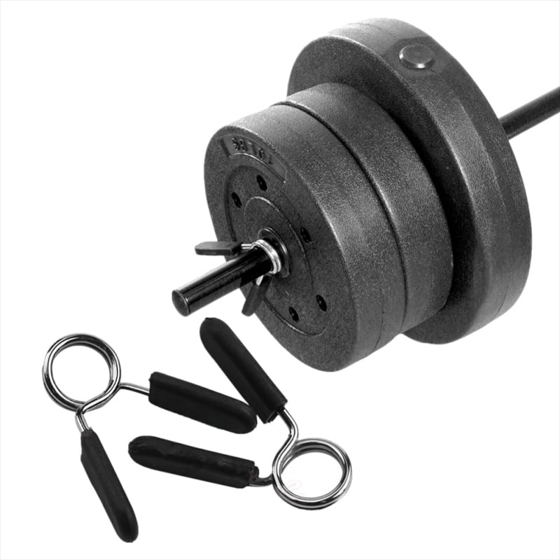 2Pcs Barbell Gym Weight Bar Dumbbell Lock Clamp Spring Collar Clips 25mm Black x 