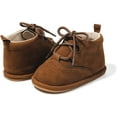 thumbnail image 4 of HsdsBebe?Baby?Boys?Girls?Oxford?Shoes?PU?Leather?Soft?Rubber?Sole?Sneakers??Anti-Slip?Toddler?Ankle?Boots?Infant?Walking?Shoes Moccasins, 4 of 6