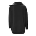 thumbnail image 7 of Viadha Women Sweaters Women's Sweatshirt Solid Colour Pullover Loose Zip Sweatshirt Lon g Sleeve High Neck Top, 7 of 7