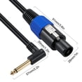 thumbnail image 5 of Speakon Male to 1/4" Male Cable Audio Patch SpeakON Jack Plug to 6.35mm Wire, 5 of 7