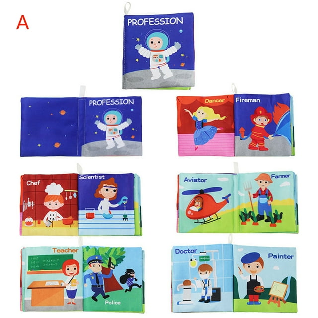 Oefntac Savings Cloth Book Kid Cloth Book Infant Baby Intelligence Development Toy Cognize Books