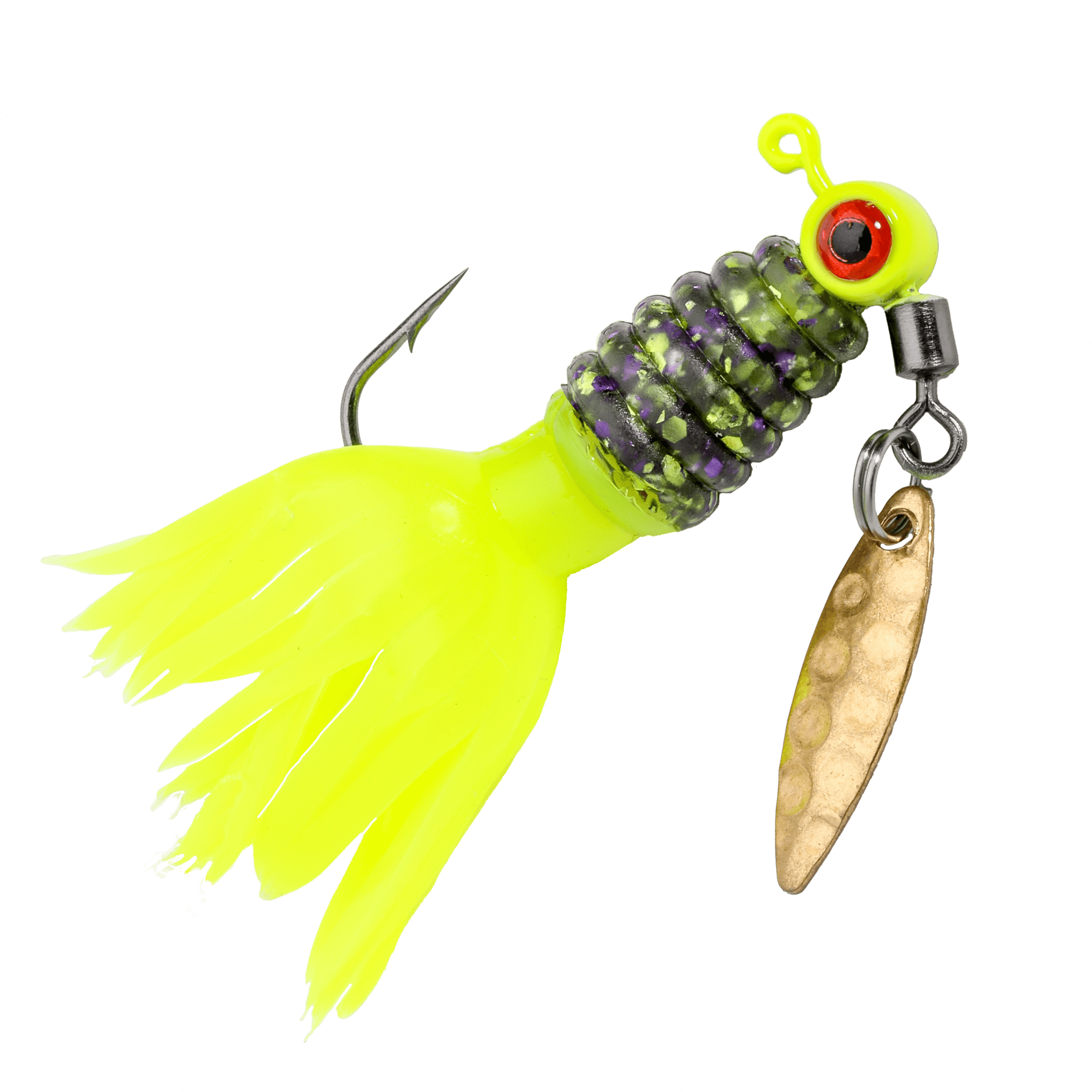 Strike King Mr. Crappie Sausage Head Spins Pre-Rigged Crappie Thunder - 1/16 oz; Who Dat