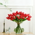 thumbnail image 3 of 1 Bouquet Artificial Tulip Home Garden Wedding Flower Arrangement Desktop Decor, 3 of 10
