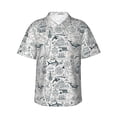 thumbnail image 1 of Fotbe Vintage Sailboats Camisa Hawaiana para Hombre Unisex – Camisa Casual de Verano con Botones de Manga Corta de Algodón y Lino,Medium, 1 of 7