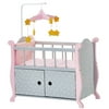 Grey Doll Nursery Bed Storage Olivias World 18" Wooden Furniture Toy TD-0206AG