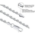 thumbnail image 2 of Savlano 925 Sterling Silver Rope Chain Bracelet for Women & Men - Made in Italy Comes Gift Box, 2 of 7