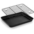 thumbnail image 1 of Toaster Oven Pan with Cooling Rack Set Carbon Steel Small Baking Pan Tray with Nonstick Rack for Baking Roasting Heavy Duty Easy Clean, 1 of 7