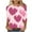 Hot Pink-A, variant on Tumotour Pullover Sweatshirts For Women Crew Neck 3/4 Sleeve Valentine'S Day Printed Tops Casual Cute Tunic Tops Tees Blouses Loose Pullover Tops