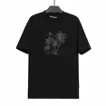 thumbnail image 1 of Camiseta de algodón bordada con estampado de Ángel de palma para hombre y mujer, camisa informal de cuello redondo, Tops de pareja, alta calidad, moda de verano, nuevo, 1 of 1