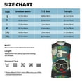 thumbnail image 6 of Bixox Men's Black Head Woman with Owl Hair Printed Shirt Sleeveless Fitness Tank Top-Small, 6 of 7