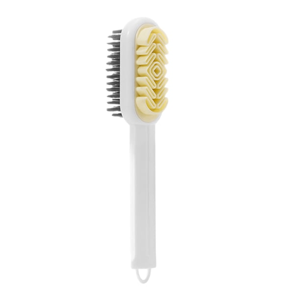 Inteprter Cepillo de limpieza de cerdas suaves de primera calidad con mango largo, fácil de limpiar y reutilizable, amplias aplicaciones Suministros de limpieza para el hogar Blanco