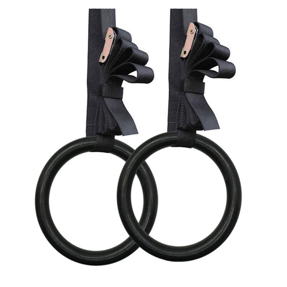 Gieenan Adjustable Gymnastic Rings with Strap Strength Training Equipment Pulls Up Rings Fitness Trapeze Rod Pulls Up Gym Rings