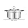 thumbnail image 2 of YSNOOWE Casserole Multi-Usage Casserole Divisée en Acier Inoxydable Ronde Familles Lot de 1, 2 of 8