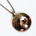 thumbnail image 2 of Hedgehog Necklace Personalized Custom Photo Round Pendant Adjustable Stainless Steel Necklaces with Gift Box for Men Women Mothers Valentine's Jewelry Gift, 2 of 6