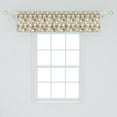 thumbnail image 2 of Ambesonne Alpaca Window Valance, South American Camels Llama, 54" X 12", White Tan and Umber, 2 of 3
