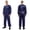 Dark Blue, variant on Men One Piece Leotard Over Diapers Bib Jumpsuit Waterproof Long Sleeve Reusable Plastic Raves Bodysuit White S