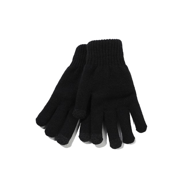 Jumpingount Guantes de punto Accesorio de ropa de moda Guante completo de punto antideslizante forrado guantes y mitones Negro Jumpingount AP010268-02