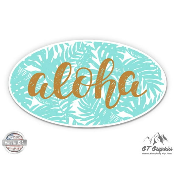 Aloha Tropical - 3" Vinyl Sticker - For Car Laptop I-Pad Phone Helmet Hard Hat - Waterproof Decal