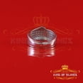 thumbnail image 4 of King of Bling's 0.40ct Sterling White Silver Round Flat 925 Cubic Zirconia Women's Ring Size 7.5, 4 of 12
