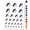 Black, variant on Adorable Unicorn Face Doodle Water Resistant Temporary Tattoo Set Fake Body Art Collection - Black