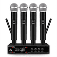 thumbnail image 5 of VM304 Audio 4-Channel Wireless Microphone System Handheld Mic 80M Range for Karaoke Speech Singing Portable Set US Plug, 5 of 9