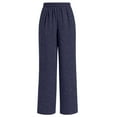 thumbnail image 5 of Pantalones boho palazzo de mujer, cintura alta, pierna ancha, estampado floral, estilo informal de verano con bolsillos, tallas S-XXL, 5 of 5