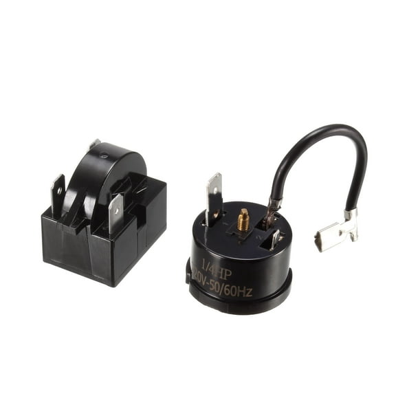 Uxcell 12 Ohm 3 Pin Refrigerator Start Relay Compressor Thermal Overload Protector