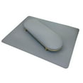 thumbnail image 2 of Juego de Alfombrillas para Decoración de Uñas, Cojín para Uñas Y Tapete de Mesa para Escritorio, Reposamanos de PU para Uñas, Alfombrilla para Mesa Pa Gris claro, 2 of 8