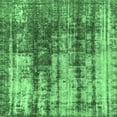 thumbnail image 1 of Ahgly Company Machine Washable Indoor Square Abstract Emerald Green Modern Area Rugs, 4' Square, 1 of 4