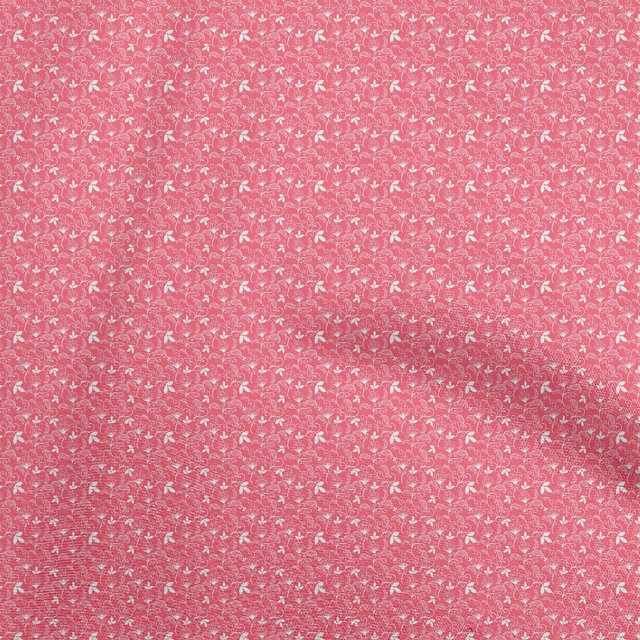 oneOone Tissu Georgette Viscose Rouge Toile Matériel de Robe Tissu Imprimé Tissu au Mètre 42 Pouces de Large