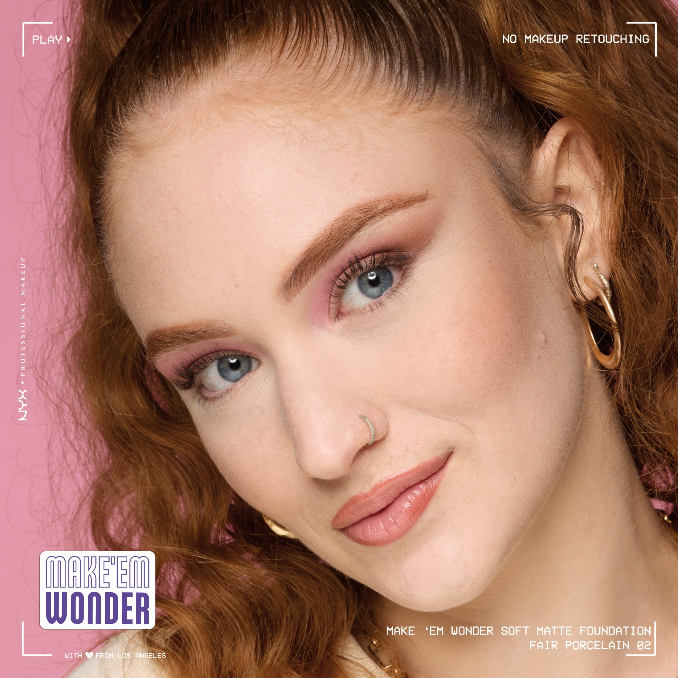 NYX Professional Makeup Make 'EM Wonder, 24H Soft Matte Foundation Makeup, FAIR PORCELAIN 02