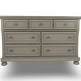 thumbnail image 2 of Ryno Wide Dresser, 7 Drawers, Pull Out Tray, Silver Round Knobs, Gray, 2 of 3