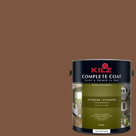 KILZ COMPLETE COAT Interior/Exterior Paint & Primer in One, #LC290-02 Yule (Best Paint For Log Cabins)